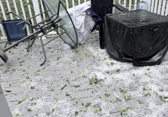 Parts of Connecticut trade fireworks for hail: PHOTOS