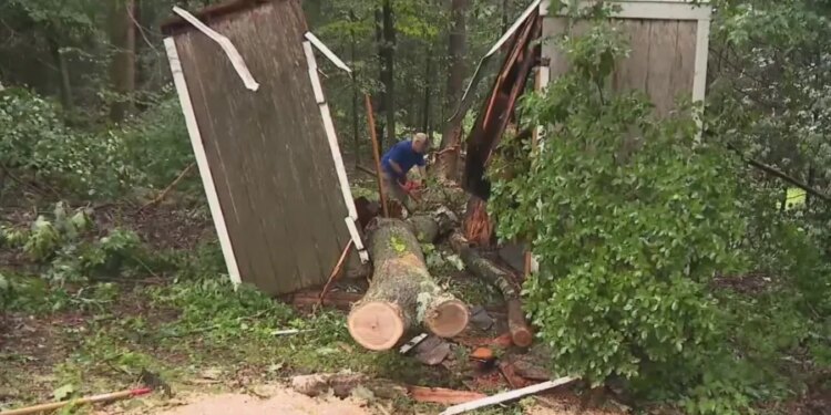Residents in Harwinton continue storm cleanup, some still without power Tuesday