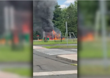 Windsor playground damaged by fire as officials investigate cause