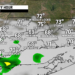 Turning less humid with a stray shower possible today