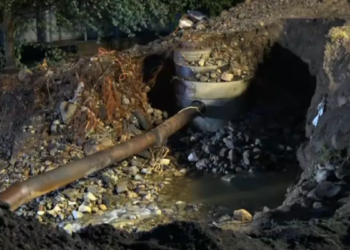 Second water main break on Tompkins St. in Waterbury