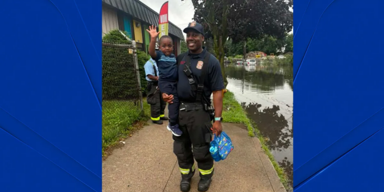 Bridgeport firefighters carry 39 children at daycare to safety during flooding