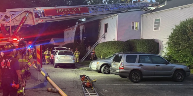 Third alarm fire displaces two families in Stamford