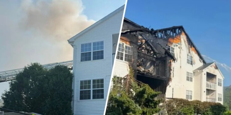 Around 80 residents displaced, 3 taken to the hospital after fire rips through Danbury apartment building