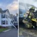 Firefighters respond to house fire and car fire at the same time in North Haven