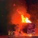 Tractor-trailer fire on I-84 Eastbound in Southington