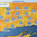 Partly sunny skies and a chance for a slight pop-up shower for Tuesday