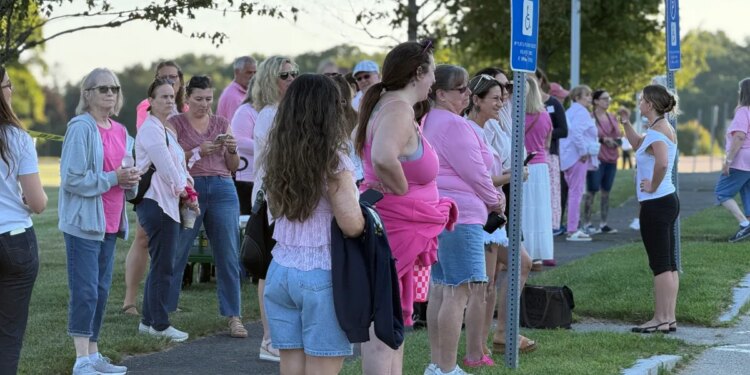 Dozens gather for silent rally in support of Lindsay Clancy outside courthouse