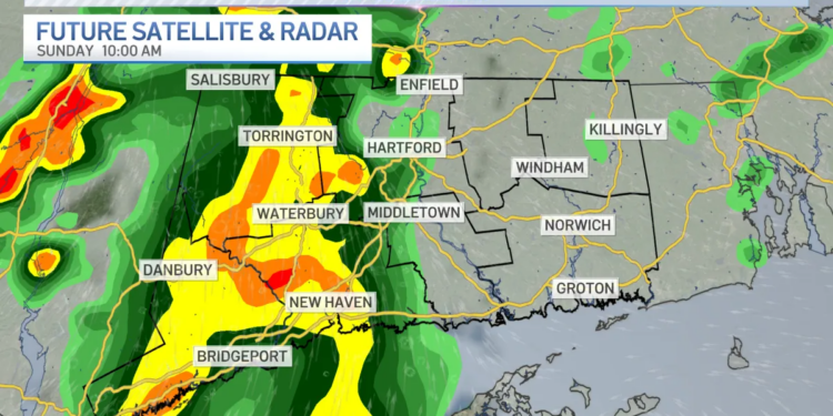 Scattered showers and storms possible through Sunday